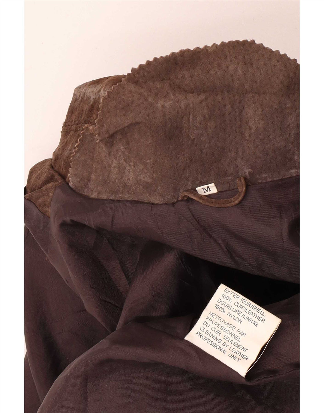 Vintage Womens Loose Fit Leather Jacket UK 14 Medium Brown Leather