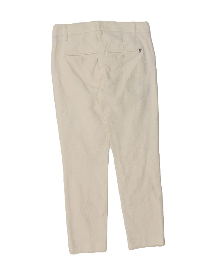 DONDUP Womens Slim Chino Trousers W28 L27 White Cotton Vintage Dondup and Second-Hand Dondup from Messina Hembry 