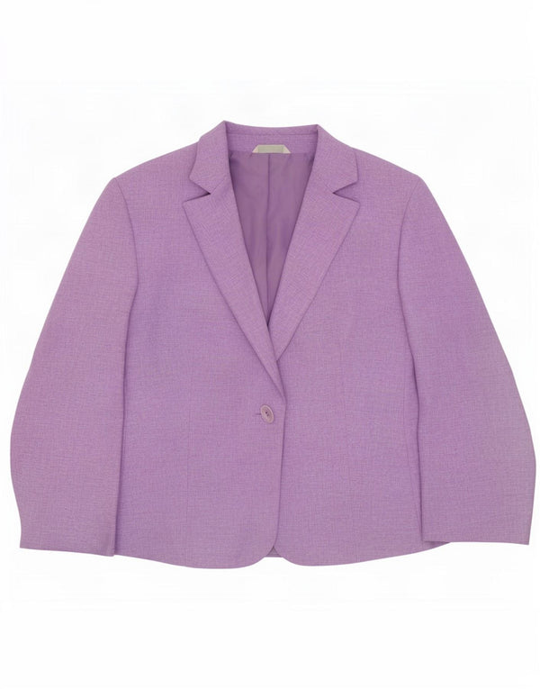 Marks & Spencer jachetă standard pentru femei cu 1 nasture, UK 12, violet mediu
