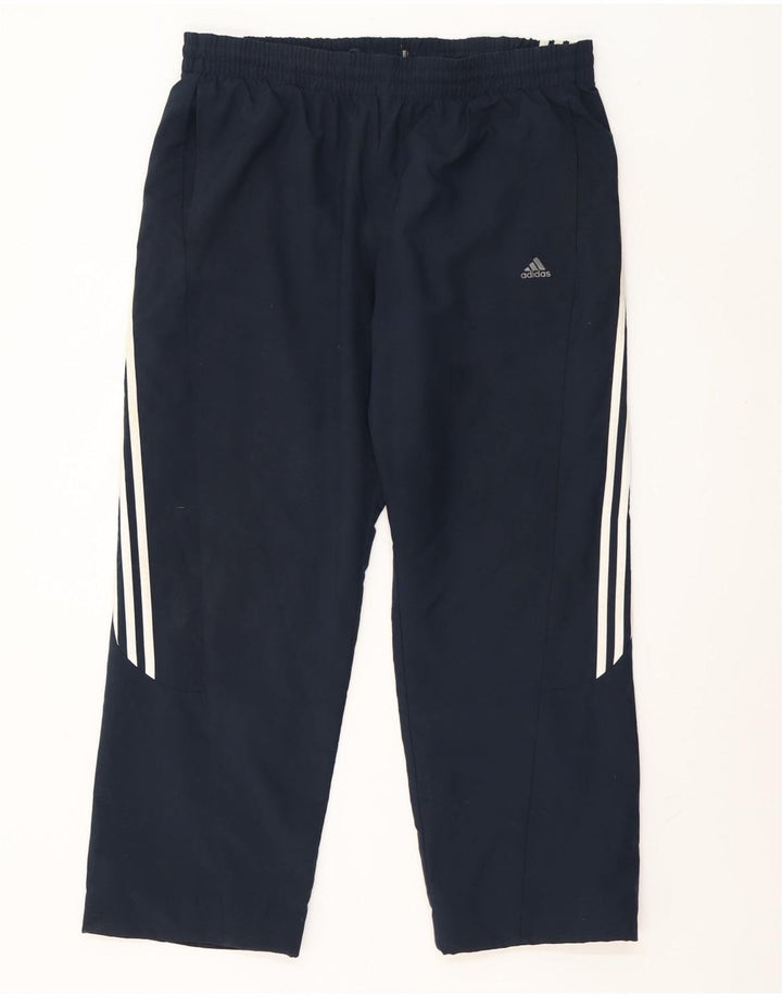 Adidas Mens Climalite Tracksuit Trousers Large  Navy Blue Polyester