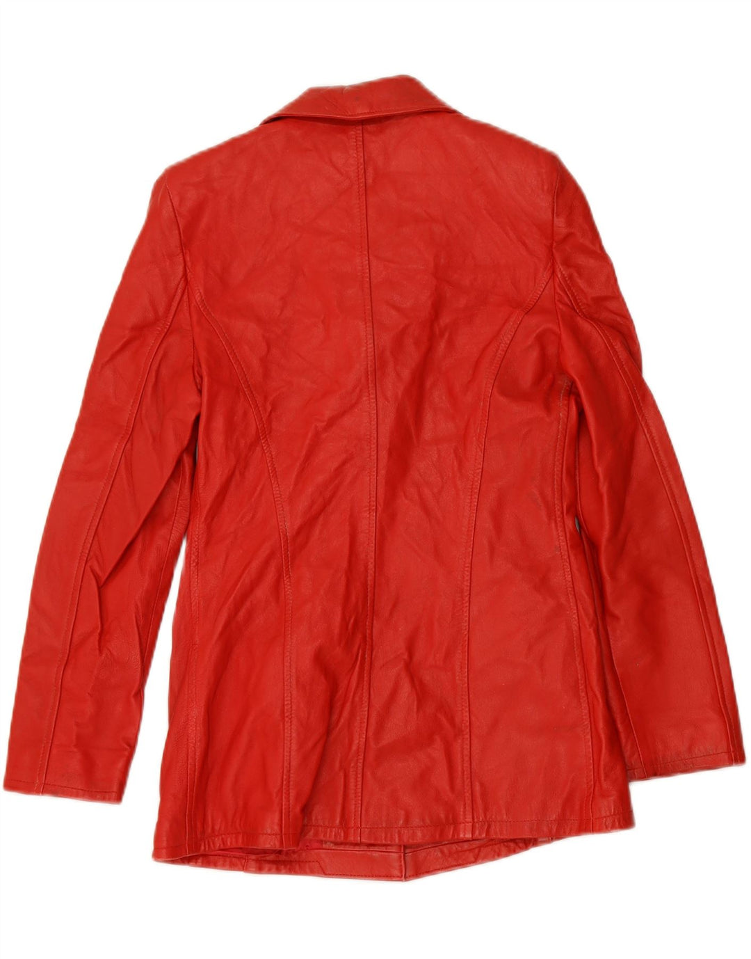VINTAGE Womens Leather Jacket UK 10 Small Red Leather Vintage Vintage and Second-Hand Vintage from Messina Hembry 