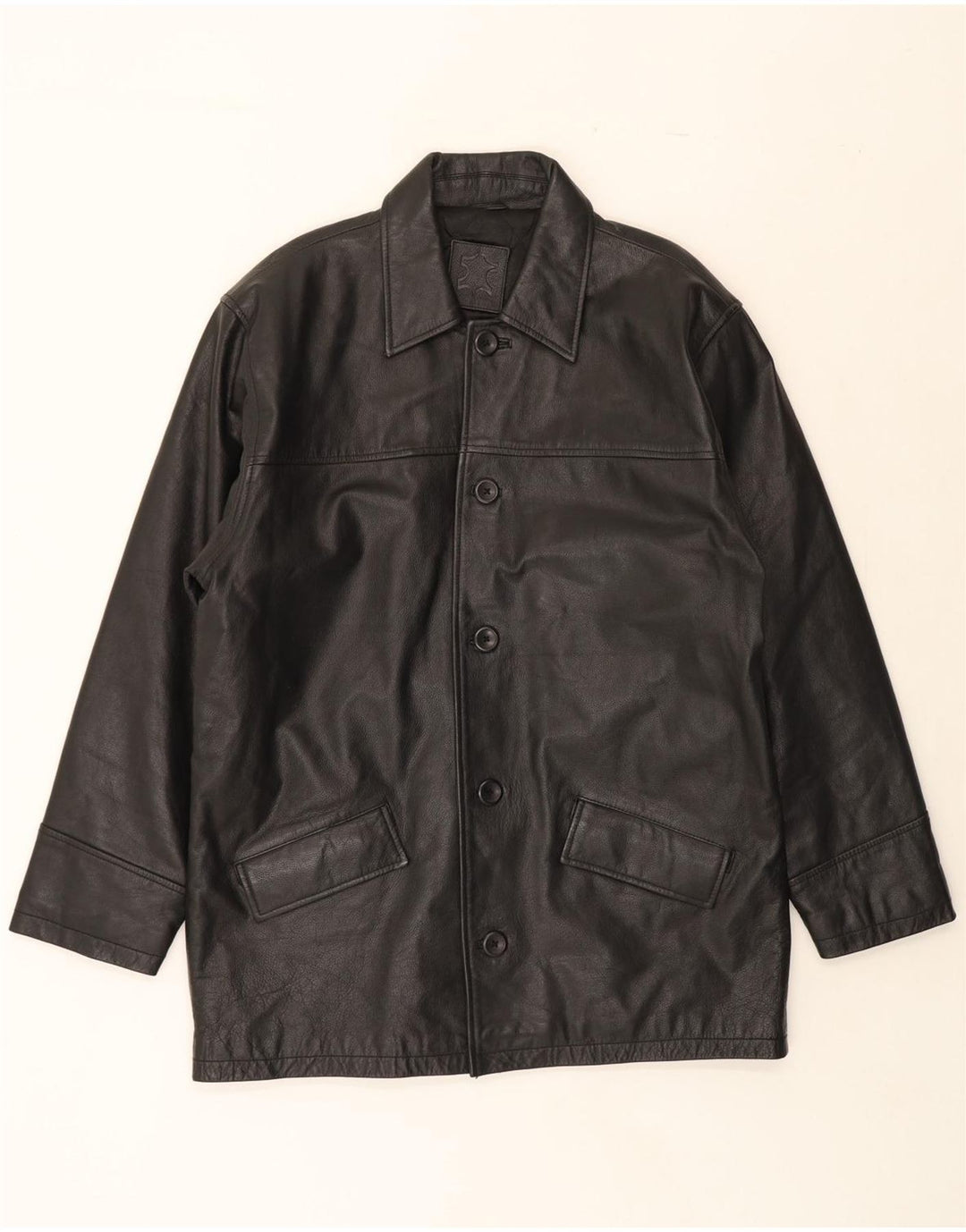 ST. BERNARD Mens Leather Jacket UK 40 Large Black Leather Vintage St. Bernard and Second-Hand St. Bernard from Messina Hembry 