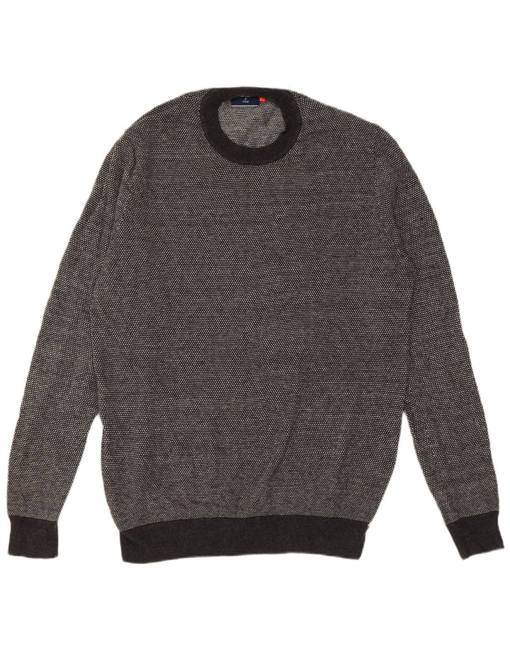 Superdry Mens Crew Neck Jumper Sweater Large Grey Flecked Cotton