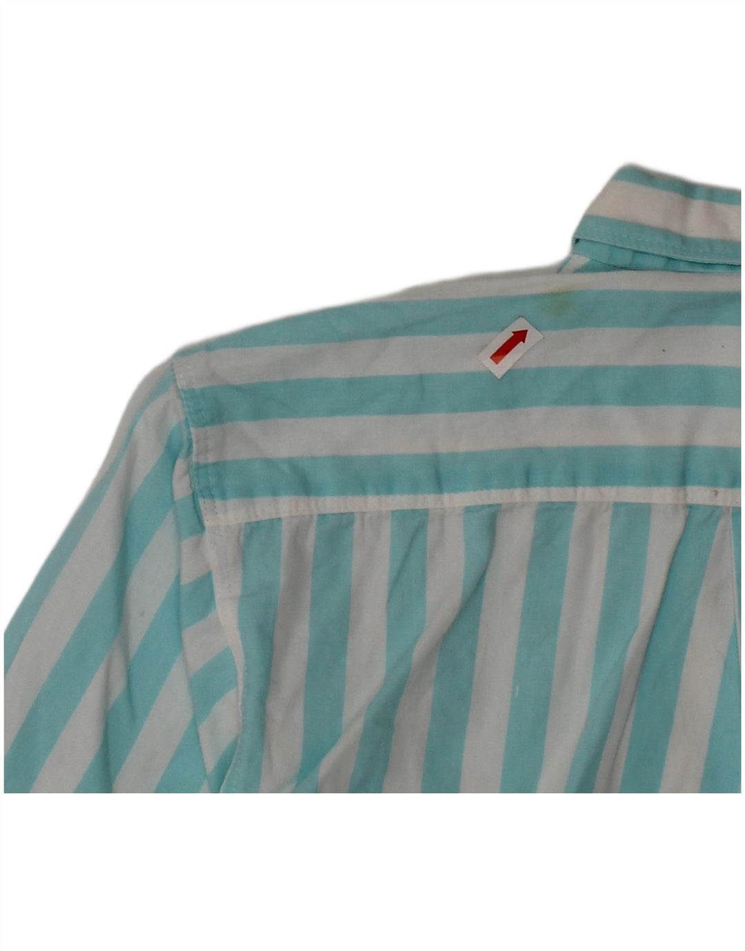 BENETTON Boys Shirt 7-8 Years Medium Blue Striped