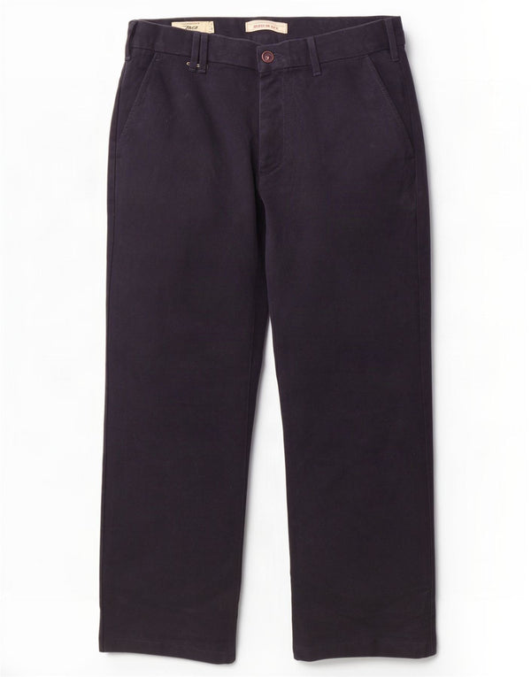 Marlboro Classics Mens Straight Chino Trousers W34 L28 Navy Blue