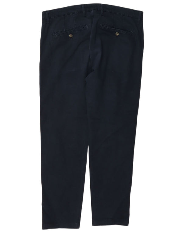 Liu Jo Mens Slim Fit Chino Trousers IT 48 Medium W32 L28 Navy Blue Cotton
