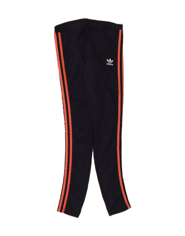 ADIDAS Womens Leggings UK 10 Small Navy Blue Vintage Adidas and Second-Hand Adidas from Messina Hembry 