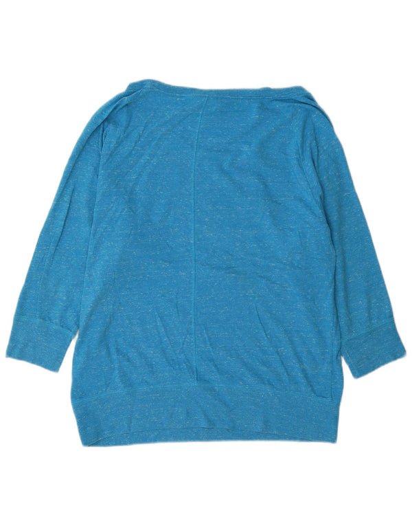 Nike Ženska majica s 3/4 rukavima s grafičkim džemperom UK 16 Large Blue Flected