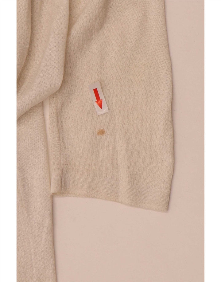 Marks & Spencer Womens Longline Cardigan Sweater UK 14 Medium Off White