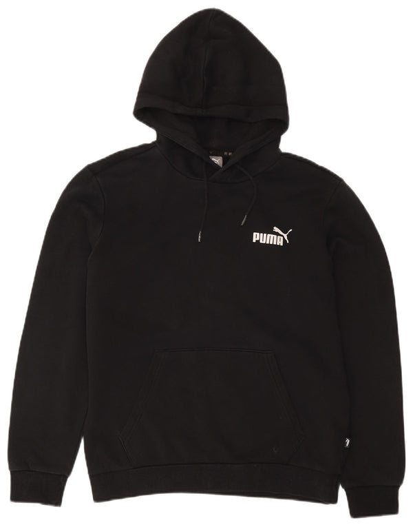 Puma Mens Hoodie Jumper Small Black Cotton