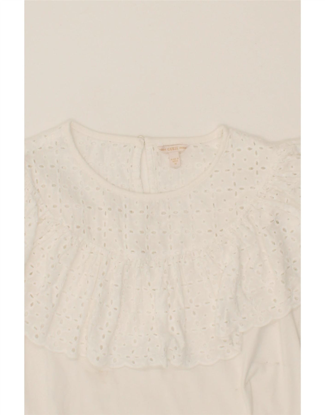 GUESS Girls Blouse Top 15-16 Years White Vintage Guess and Second-Hand Guess from Messina Hembry 