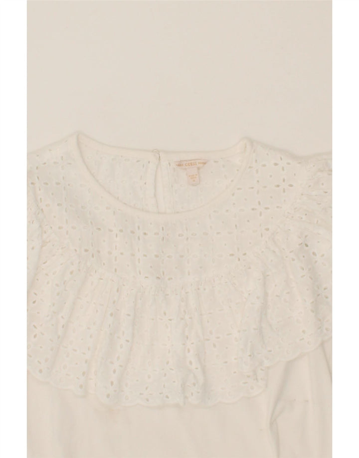 GUESS Girls Blouse Top 15-16 Years White Vintage Guess and Second-Hand Guess from Messina Hembry 
