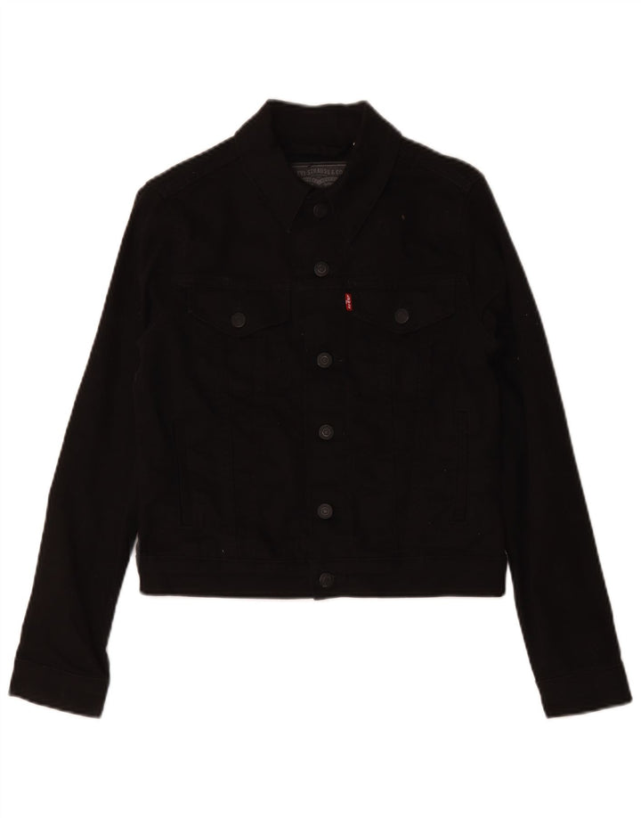 Giacca di jeans da donna Levi's UK 6 XS cotone nero