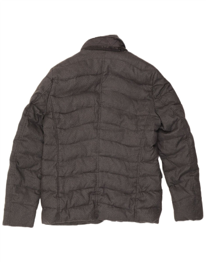 Jaqueta acolchoada masculina Gas UK 36 pequena poliamida cinza