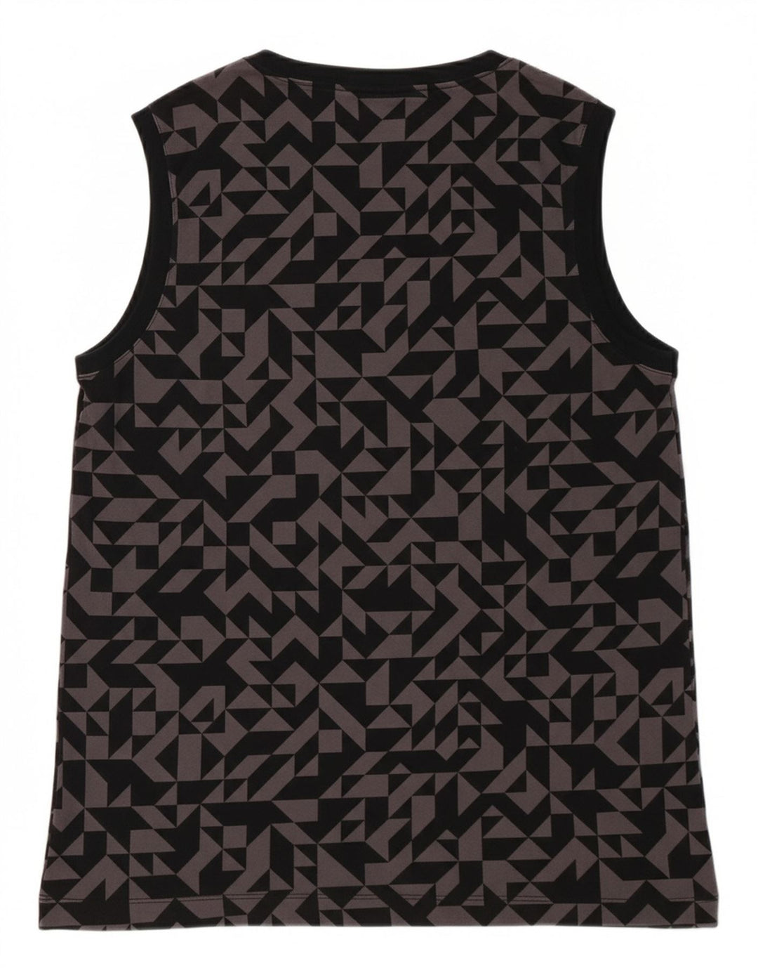 NIKE Womens Vest Top UK 12 Medium Black Geometric