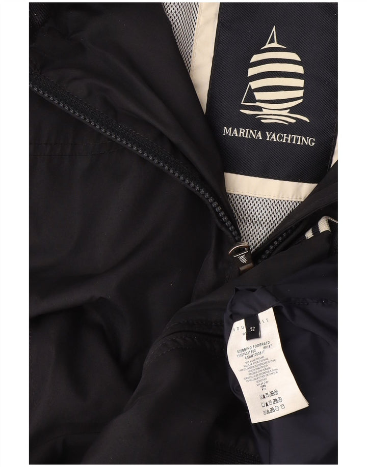 Marina Yachting Mens Bomber Jacket IT 52 XL Navy Blue Polyester