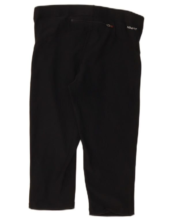 Nike Damen Capri-Leggings UK 10/12 Mittelschwarzes Polyester
