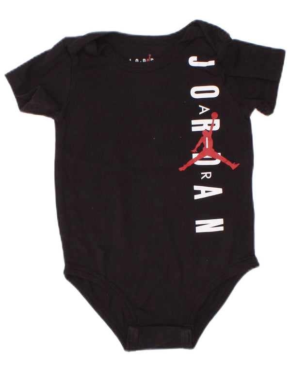 Body gráfico Jordan para meninos de 6 a 9 meses de algodão preto