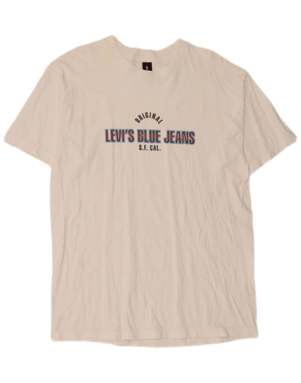 Levi's Mens Graphic T-Shirt Top Large White Cotton