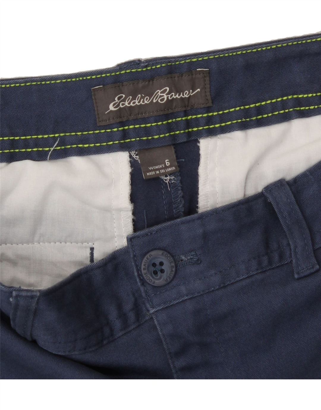 EDDIE BAUER Womens Chino Shorts US 6 Medium W30  Navy Blue Vintage Eddie Bauer and Second-Hand Eddie Bauer from Messina Hembry 