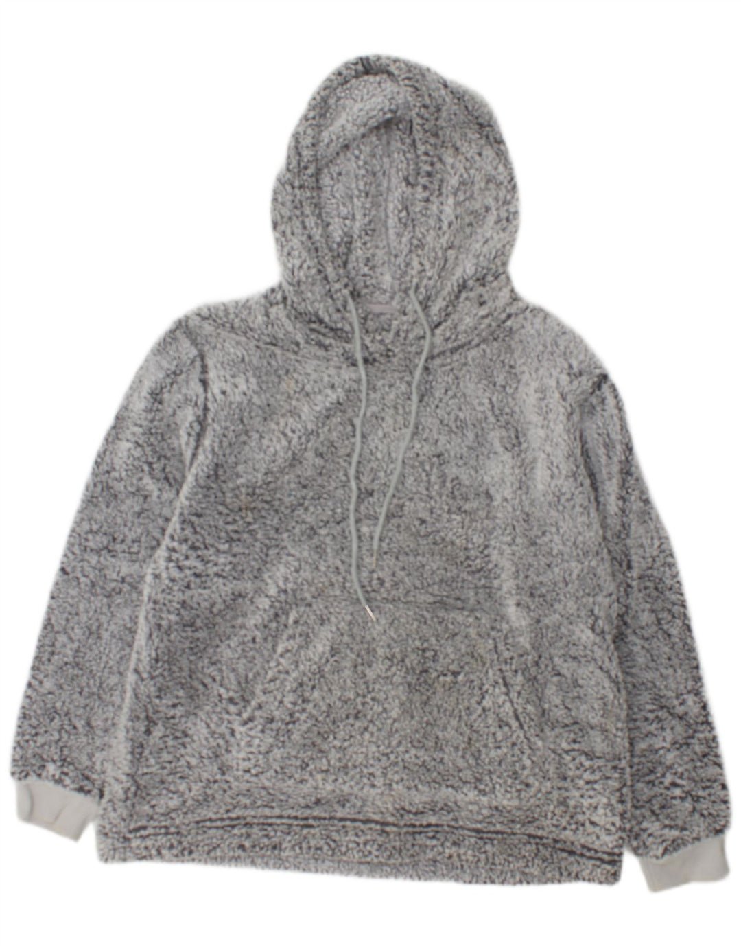 John Lewis Womens Hooded Fleece Jumper UK 14 Medium Grey Polyester