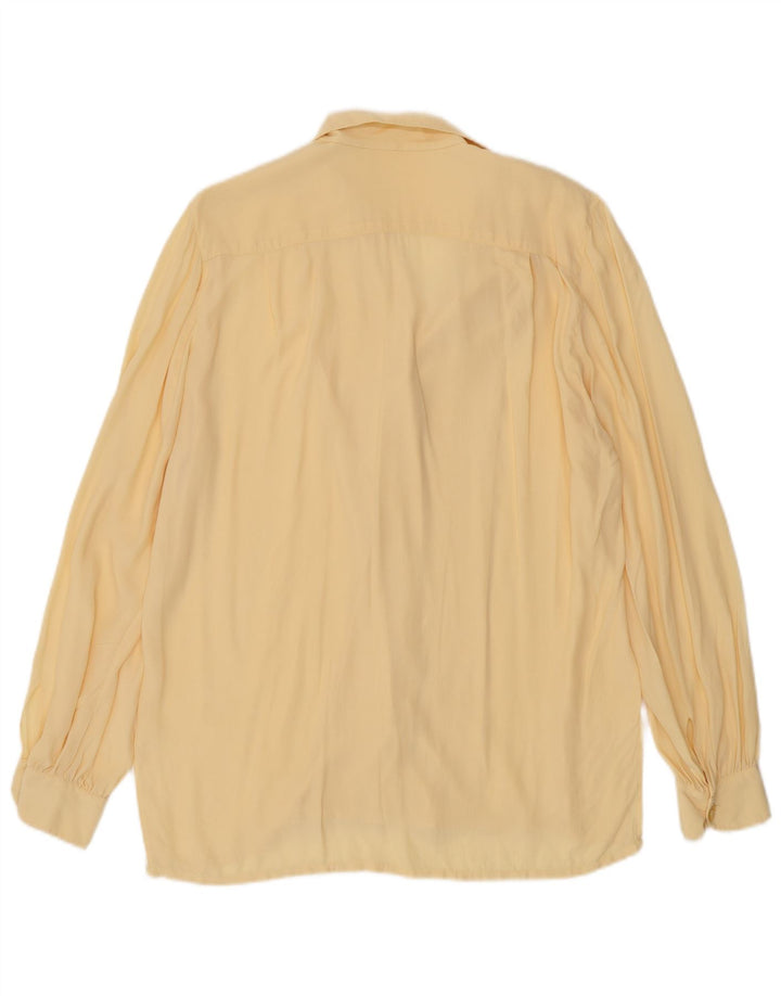 Vintage Womens Shirt UK 16 Large Yellow