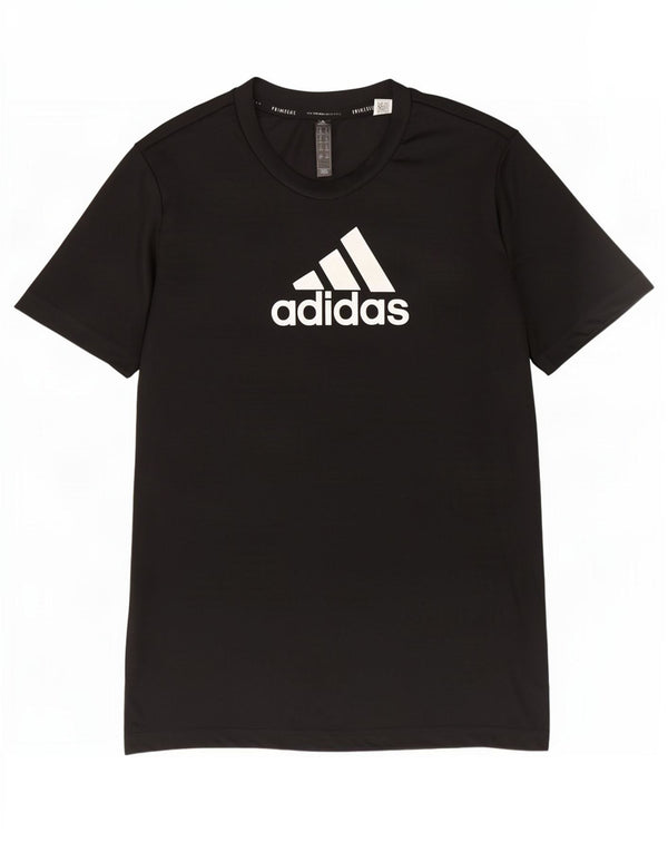 Adidas T-shirt graphique pour femme UK 12/14 Noir moyen Polyester