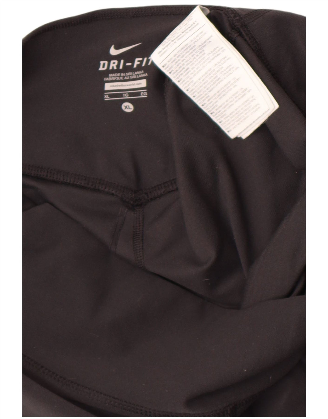 Nike Womens Dri Fit Leggings UK 18 XL  Black Polyester