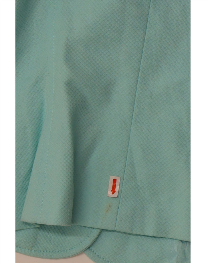 Luisa Spagnoli Womens 3 Button Blazer Jacket IT 40 Small Turquoise Cotton
