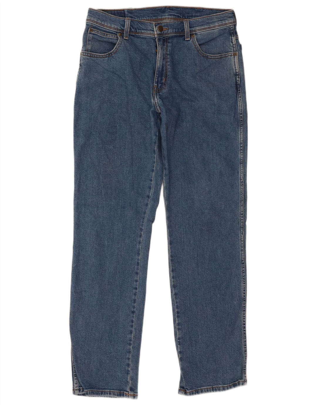 Wrangler Straight Jeans til mænd W33 L32 blå bomuld