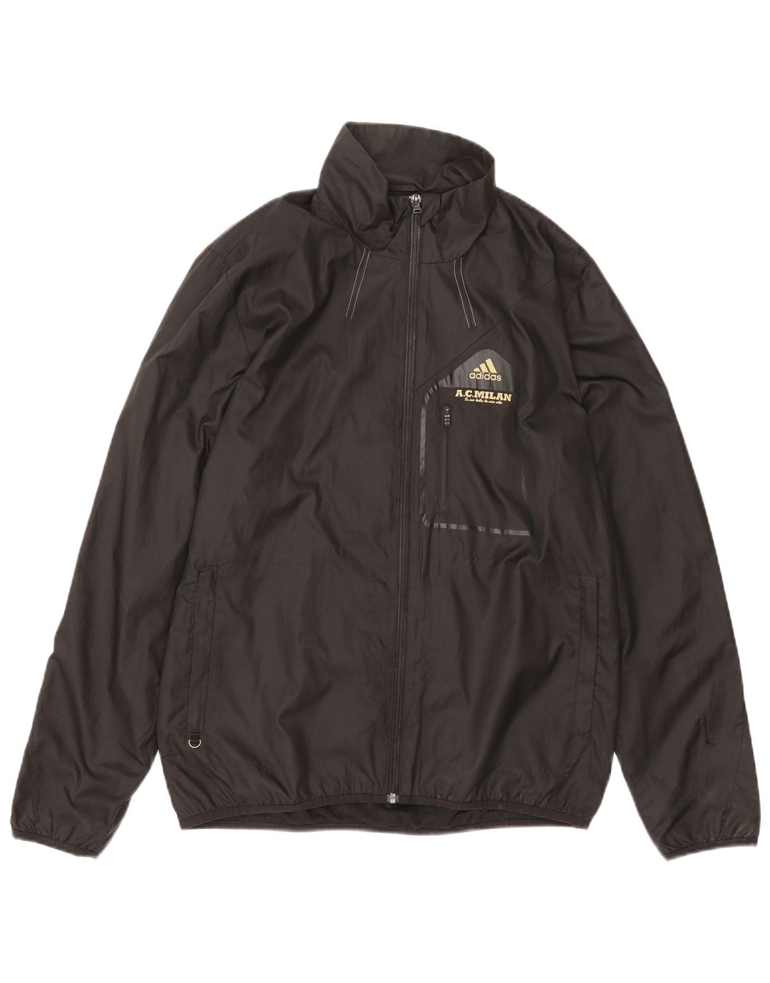 Giacca antipioggia da uomo Adidas UK 38 poliestere nero medio