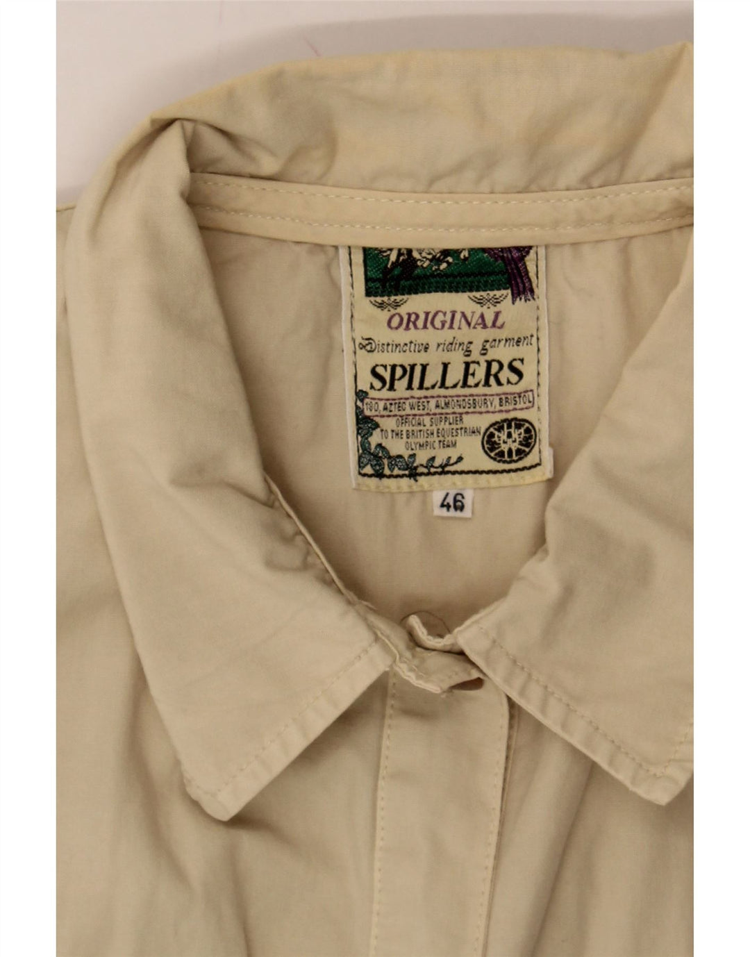 VINTAGE Womens Oversized Utility Gilet IT 46 Large Beige Cotton Vintage Vintage and Second-Hand Vintage from Messina Hembry 