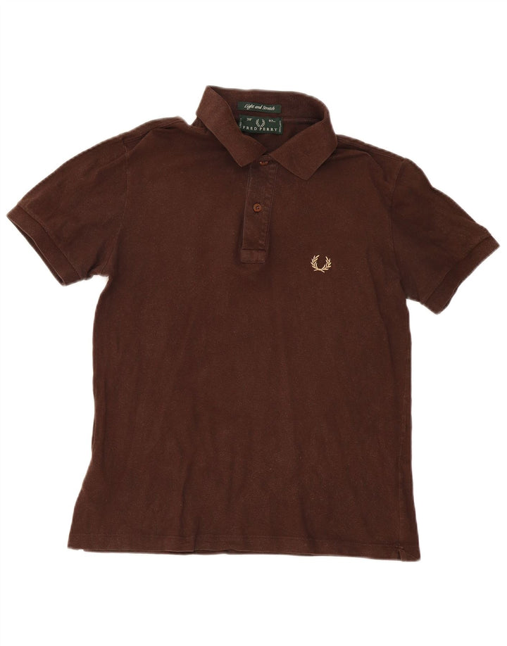 Fred Perry Mens Polo Shirt Small Brown Cotton