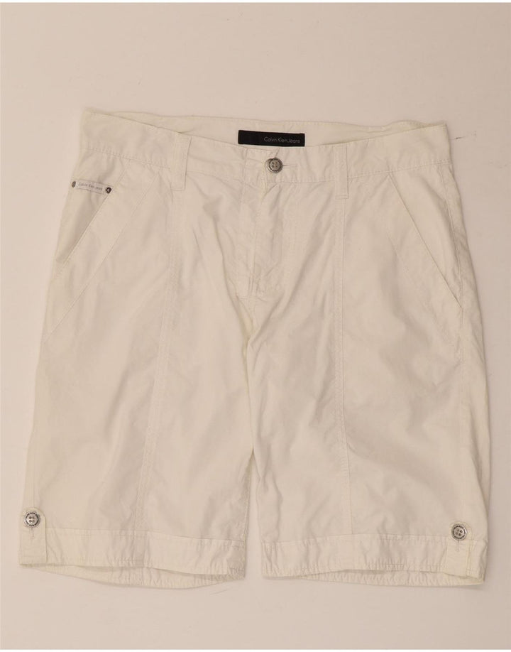 Calvin Klein Mens Chino Shorts W32 Medium White