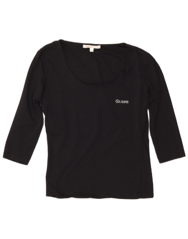 Guess Damen-Top mit 3/4-Ärmeln, Größe 3 XS, Schwarz