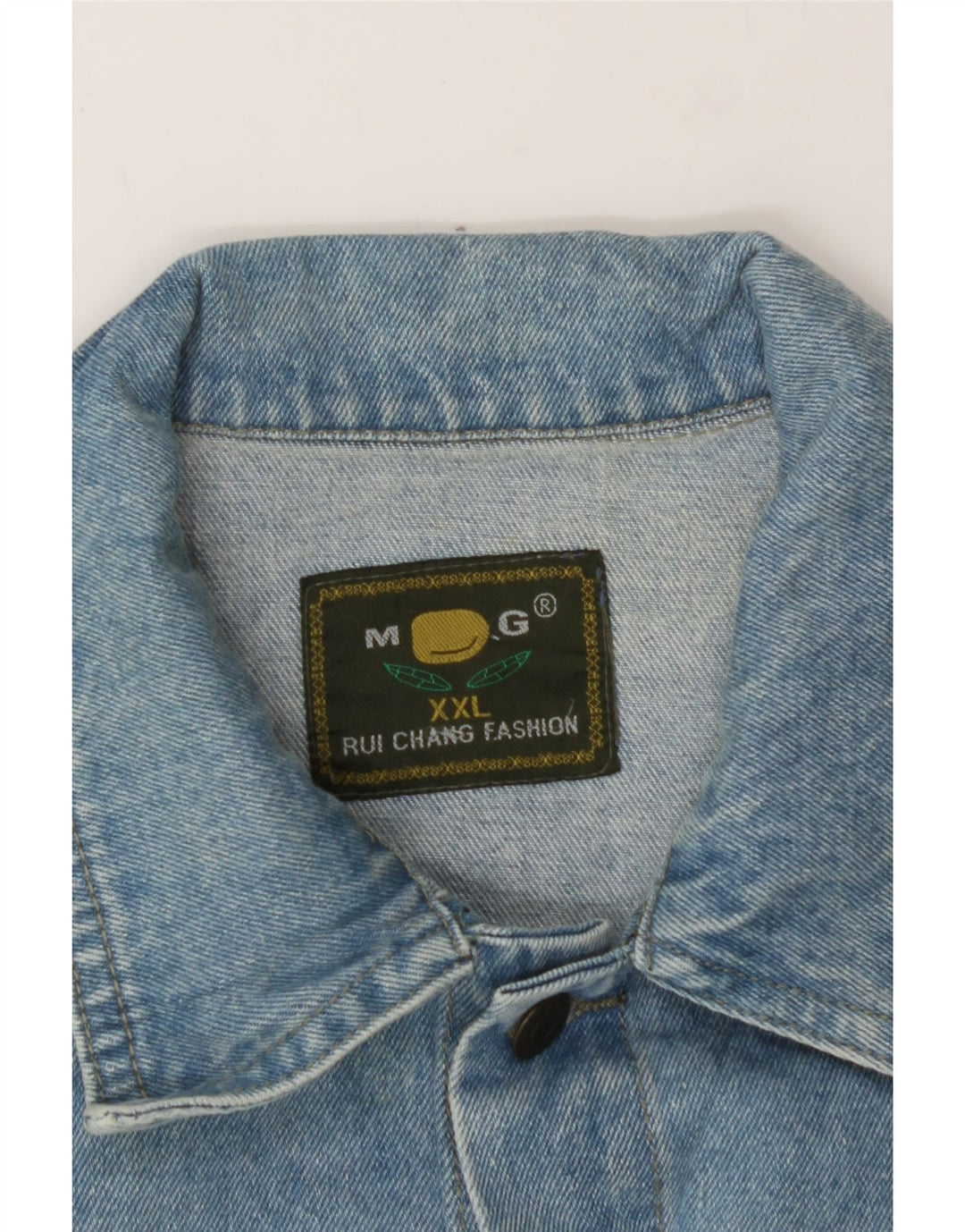 MANGO Mens Denim Jacket UK 44 2XL Blue Cotton Vintage Mango and Second-Hand Mango from Messina Hembry 