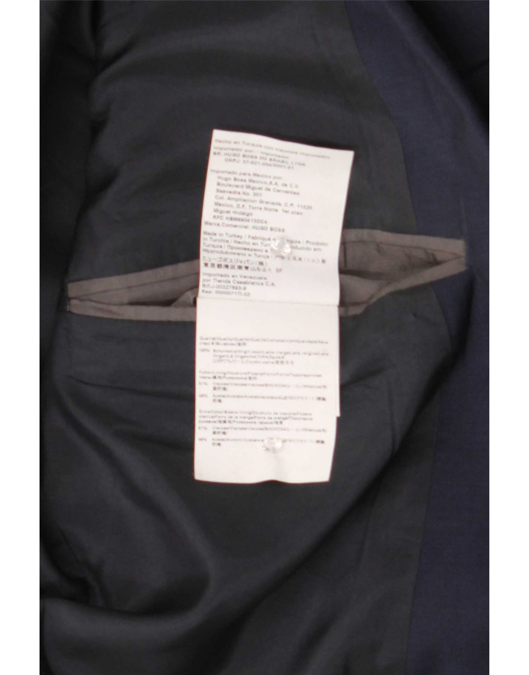 Blazer pentru bărbați Hugo Boss, cu 2 nasturi, EU 46, lână virgină, bleumarin, mic