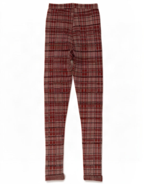 Leggings grafic Topshop pentru femei UK 8 Small Red Check Poliester