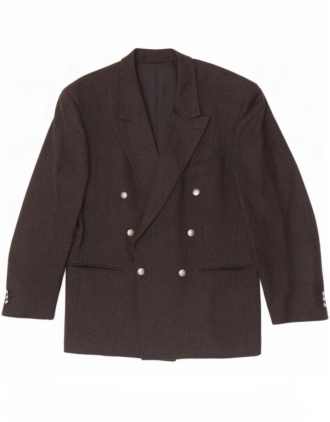 Van Gils Veste Blazer Double Boutonnage Homme UK 40 Grande Laine Grise