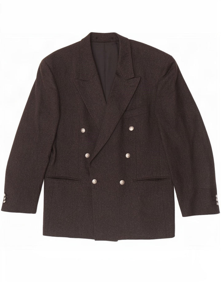 Van Gils Veste Blazer Double Boutonnage Homme UK 40 Grande Laine Grise