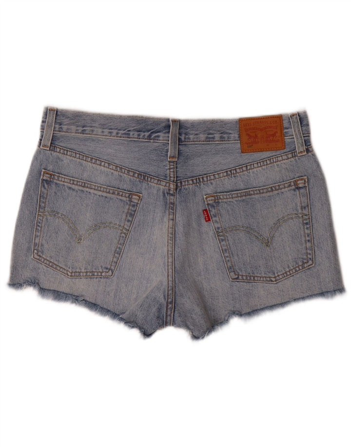 Levi's Womens 501 Distressed Denim Shorts W31 Medium Blue Cotton