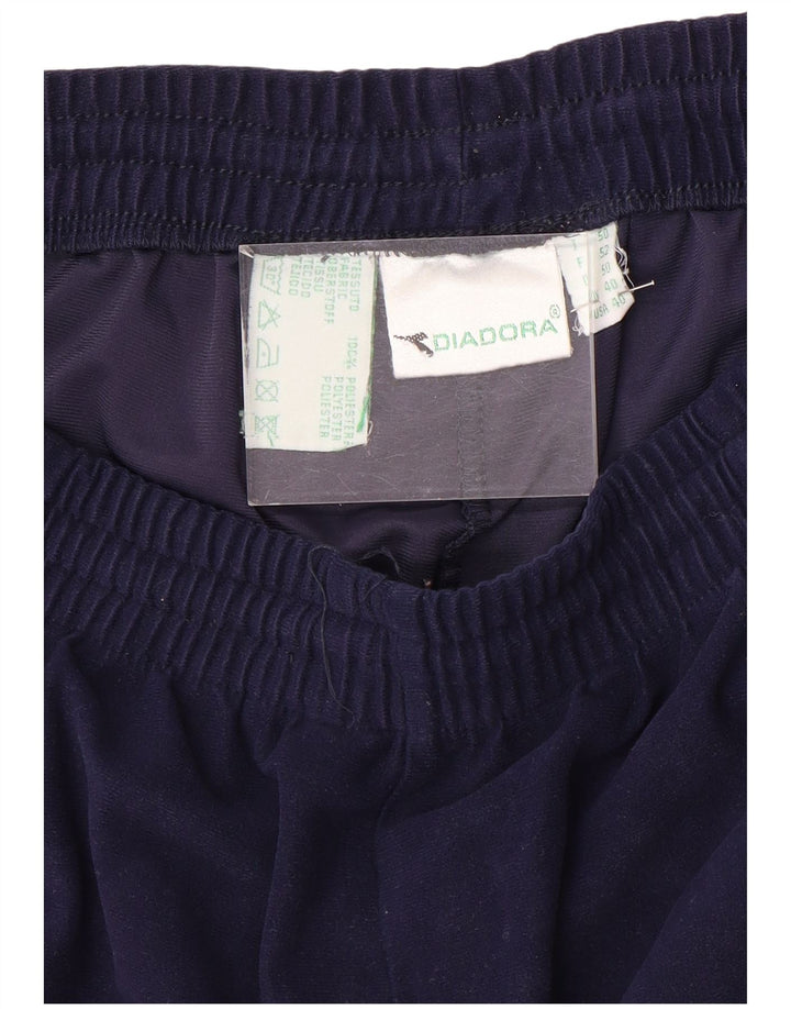 DIADORA Mens Tracksuit Trousers UK 40 Medium  Navy Blue Polyester