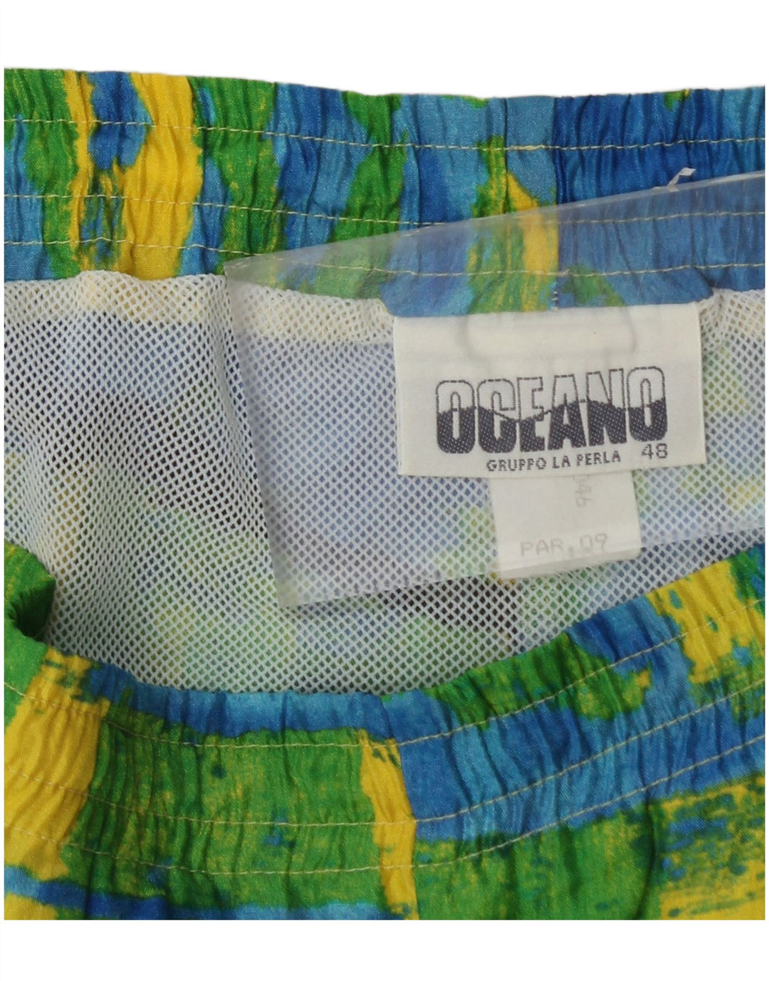 OCEANO Mens Swimming Shorts IT 48 Medium Yellow Colourblock Polyamide
