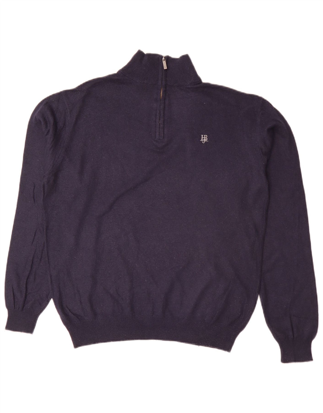 Harmont & Blaine Mens Zip Neck Jumper Sweater Large Navy Blue