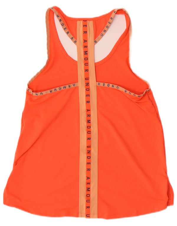 Under Armour Womens Heat Gear Grafisk Vest Top UK 6 XS Orange Colourblock