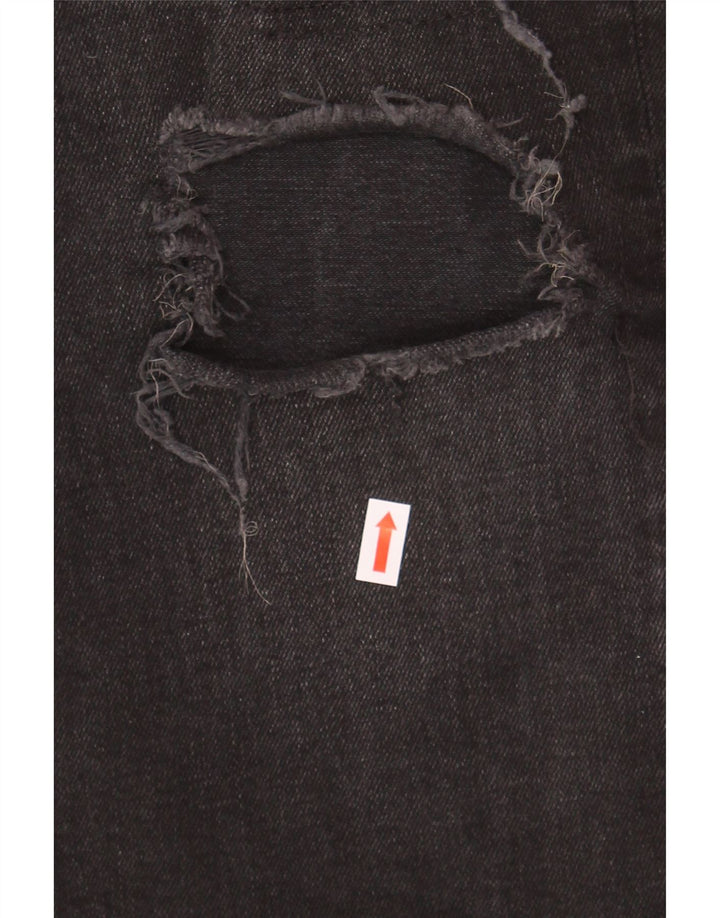 ZARA Womens Distressed Slim Jeans W34 L29  Black Cotton Vintage Zara and Second-Hand Zara from Messina Hembry 