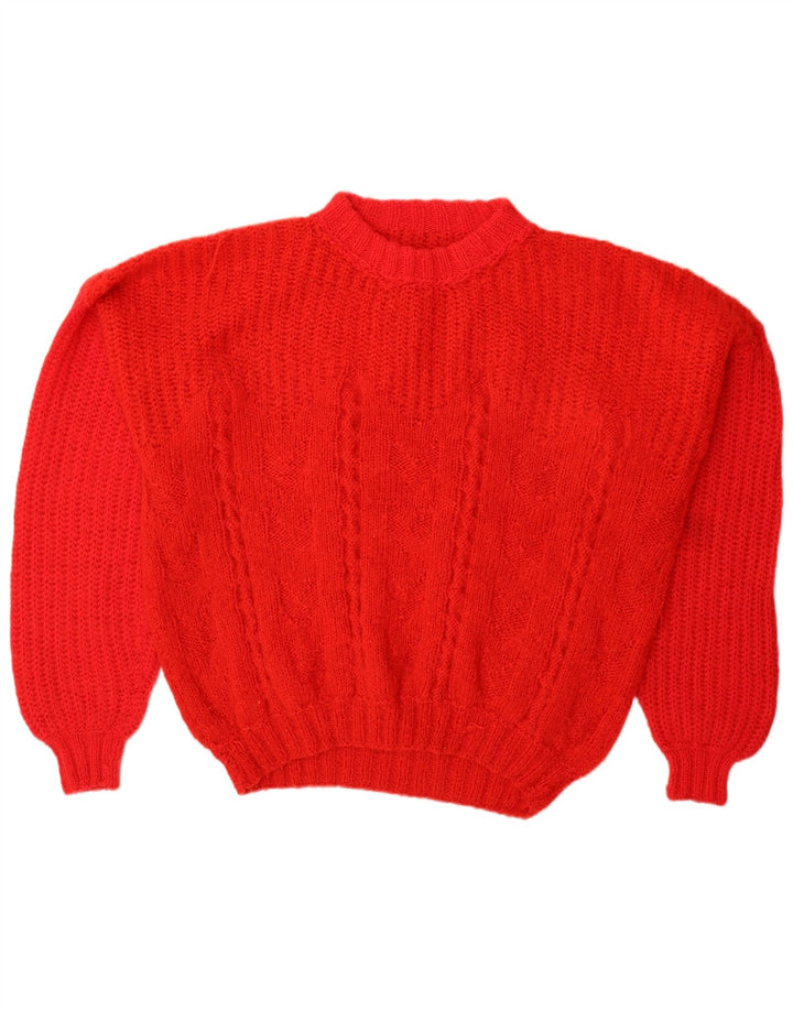 Vintage Mens Turtle Neck Jumper Sweater Large Red