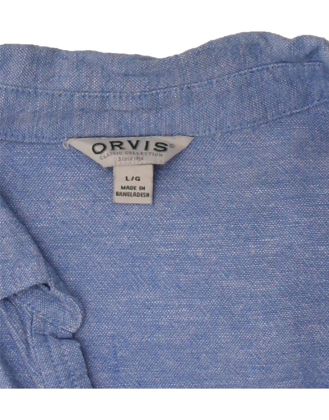 ORVIS Womens Shirt UK 16 Large Blue Cotton Vintage Orvis and Second-Hand Orvis from Messina Hembry 