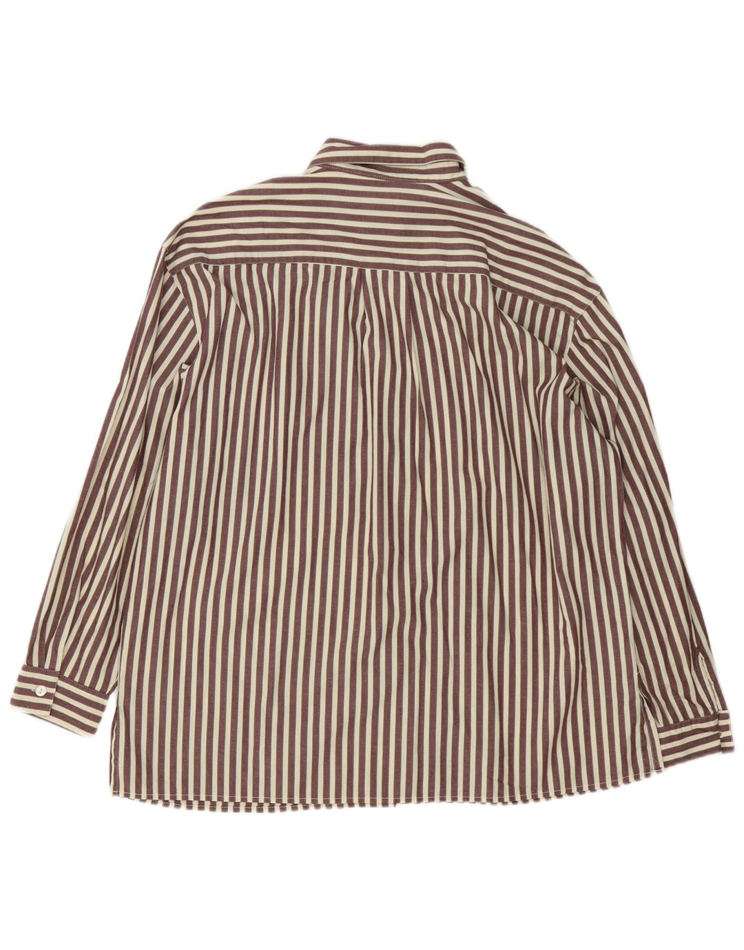 Esprit Womens Oversized Shirt UK 14 Medium Brown Pinstripe