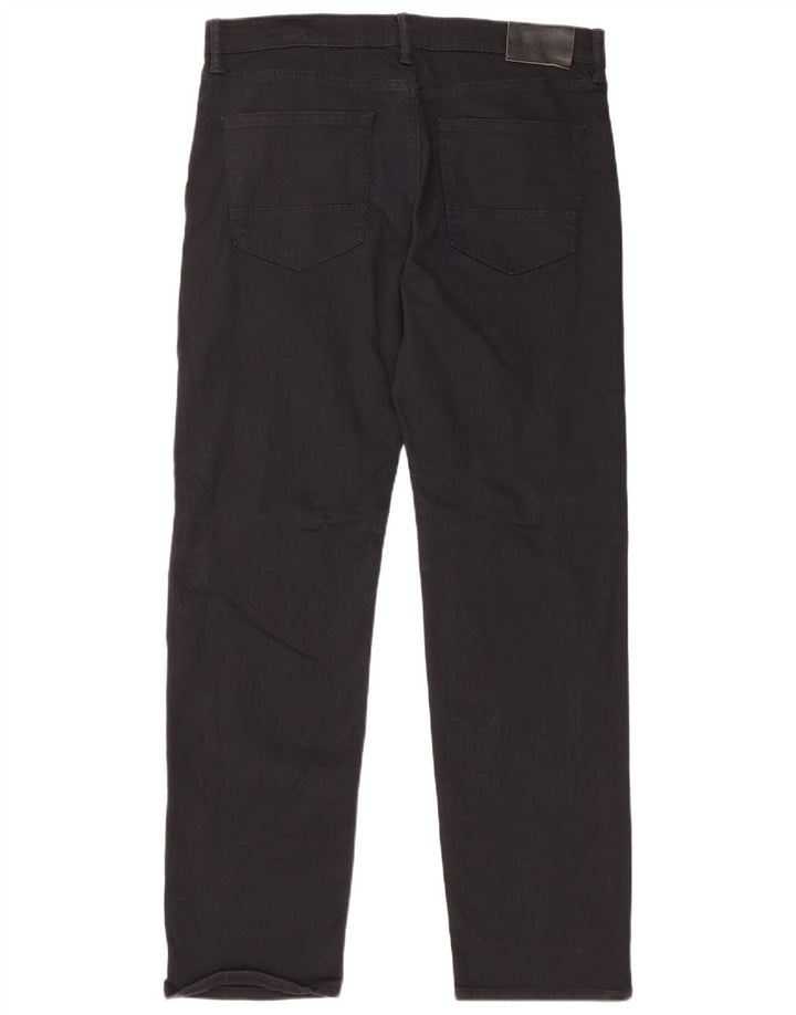MARKS & SPENCER Jeans dritti da uomo W34 L31 cotone nero
